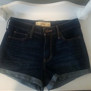 Hollister high rise jean shorts